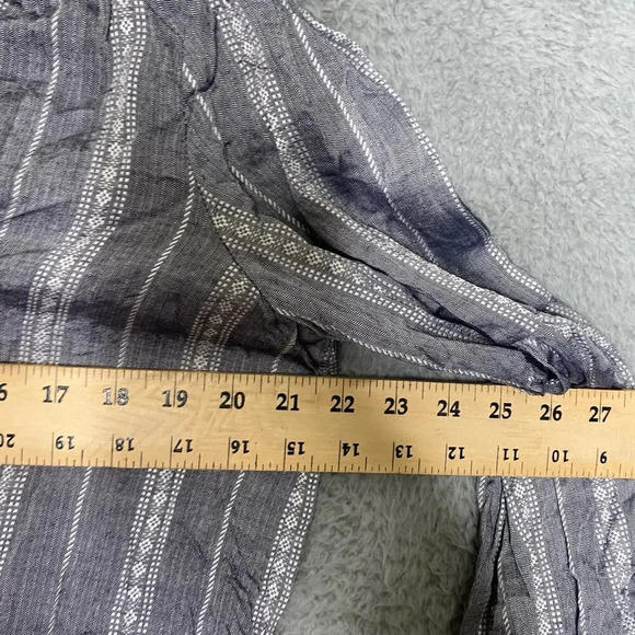 Knox Rose womens M long sleeve vneck blouse lightweight boho striped geometric - Picture 8 of 10